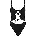 bluebella shala costume intero con lacci frontali nero