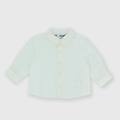camicia in cotone-lino da neonato bianco taglia 3m
