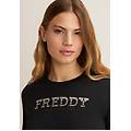 t-shirt comfort fit in jersey con dettagli preziosi nero donna small
