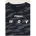 t-shirt camouflage con maniche ad aletta allover camouflage grey donna extra large