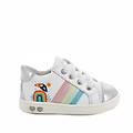 sneakers da bambina bianco con zip taglia 19