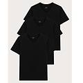 multipack maglie da uomo scollo a v 3 daily / nero / l nero