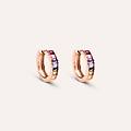 orecchini a cerchio silver rainbow argento rosa cubic zirconia collezione silver rainbow rosa