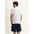 polo in piquet con colletto classico bianco uomo medium