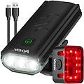 set di luci per bici va0112 + va0152 anteriore e posteriore usb-c
