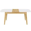 tavolo estensibile scandinavo bianco e legno l140-180 meena
