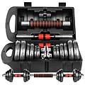 - trade shop manubri con bilanciere regolabile totale di 20 kg sollevamento pesi bodybuilding