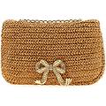 borsa a spalla 'raffia bow charm'