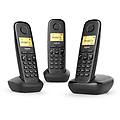 a170 trio telefono analogico/dect identificatore di chiamata nero
