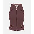 top con dettagli zip
