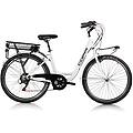 bici elettrica da città a pedalata assistita city urban riviera bianco