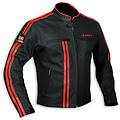a-pro giacca moto pelle protezioni omologate custom naked vintage retro' arancione l