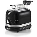 149 tostapane moderna nero con pinze per 2 fette di pane sandwich o toast 6 livelli di doratura