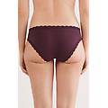 slip in cotone e pizzo donna bordeaux taglia 4