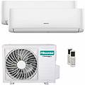 condizionatore hi-comfort 2025 dual split 12000+12000 btu inverter a++ wifi unità esterna 6.