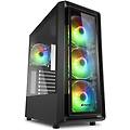 tk4 rgb case 7 slot espansione pannello frontale vetro temperato 3 porte