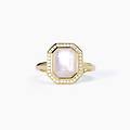 gioielli anello donna in argento placcato oro con madreperla jetset