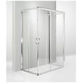 - box doccia 3 lati porta scorrevole 75x105x75 cm trasparente