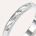 fede classica diamantata 3 mm oro bianco collezione fede fantasia 375/1000 oro bianco