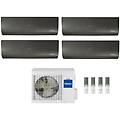climatizzatore condizionatore quadri split inverter flexis plus black r-32 7000+7000+9000+12000 con