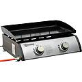 piastra barbecue a gas da tavolo con 2 bruciatori e potenza 6kw