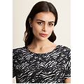 vestito midi in viscosa animalier con maniche corte white zebra animalier donna small