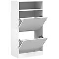 - scarpiera bianca 60x34x116 cm in legno multistrato