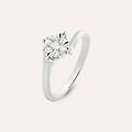 anello solitario valentino petali oro bianco diamante collezione petali misura 49 oro bianco