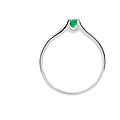 anello charlotte oro bianco smeraldo diamante collezione charlotte misura 54 oro bianco