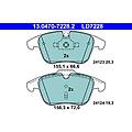 ate set di pastiglie freno 13. 0470-7228. 2 anteriore ceramica