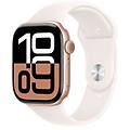 watch series 10 serie 10 gps 46mm cassa in alluminio color oro rosa con light blush sport band m/l