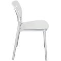 sedia in polipropilene impilabile cm 52 5 l x 44 p x 79 hdi color bianco 44 x 79 x 52. 5 cm