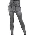 jeans push up wr. up curvy denim navetta marble con strappi jeans slavato-cuciture grigie donna