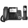 panasonic - cordless duo 2in1 black kx tgf320exm