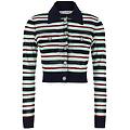 cardigan 'navy striped viscose knit'