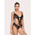 body senza ferretto con frange priv&egrave; dana / nero / m/l nero