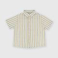 camicia in cotone a maniche corte da bambino beige taglia 4