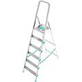 libellula s107a06w 6 gradini 1. 29 m scalandrino in alluminio con cavalletto altezza stimata