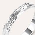 fede classica diamantata 3 mm oro bianco collezione fede fantasia 375/1000 oro bianco