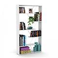 mobile libreria scaffale soggiorno ufficio 6 ripiani bianca 84x24xh. 157 (bianco cons 4 giorni)