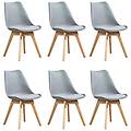 - margot sedia nordica imbottita set da 6