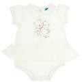 tutina bimba a maniche corte color latte 3-6 mesi
