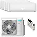 condizionatore hi-comfort 2025 penta split 9000+9000+9000+12000+12000 btu inverter a++ wifi