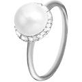 anello fantasia silver pearls argento rodiato perla sintentica cubic zirconia collezione silver