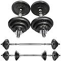 - trade shop set di manubri regolabili dumbbell bilanciere 40 kg tot regolabile body building