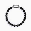 gioielli bracciale in argento con agata nera e zirconi bianchi elizabeth