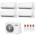 climatizzatore condizionatore quadri split inverter r-32 serie ambra m 9000+9000+9000+9000 con 28-4