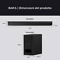 soundbar + subwoofer 3. 1. 2 bravia theatre bar 6 htbd60. cel nero