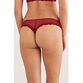 brasiliana con pizzo floreale donna rosso taglia 3