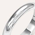 fede classica 3. 5 mm oro bianco collezione fede tradizionale 750/1000 oro bianco